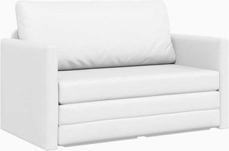 vidaXL Sof&aacute; Cama Blanco 124 X 71 X 78 Cm Cuero Artificial Vidaxl