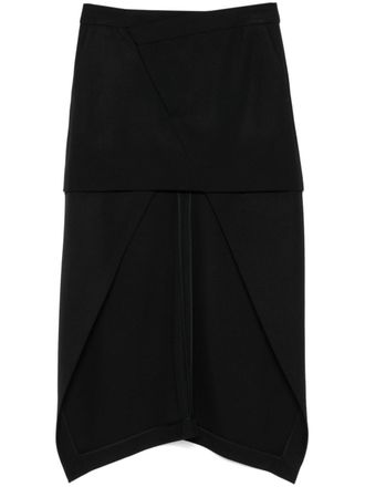 Alexander McQueen Asymmetrische rok - Zwart