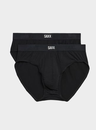 Saxx Mens Classic black stretch briefs VIBE XTRA 2-pack
