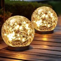 OEM Luces Solares Exteriores Impermeables - Bolas De Cristal Agrietado Para Jard&iacute;n - Esferas Solares Para Exteriores - Decoraci&oacute;n Para Patio, Jard&iacute;n, C&eacute;sp