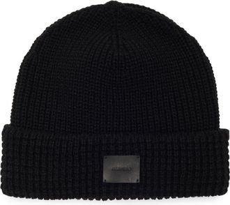 AllSaints Mixed Stitch Beanie in Black at Nordstrom Rack