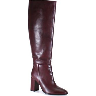 Diba TEXT BACK Suede Stove Pipe Tall Boot in Bordo at Nordstrom, Size 8.5