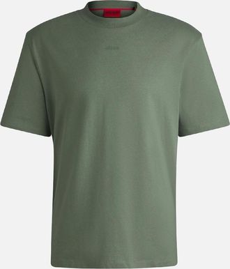 HUGO BOSS Mens Dapolino Logo Print T-Shirt - Green - Size: 38