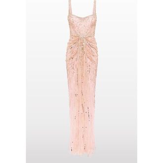 Jenny Packham Chrissy Sequin-Embellished Dress in Pink Sprite at Nordstrom, Size 16 Uk