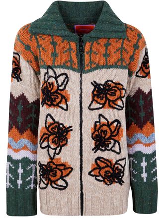 La DoubleJ Embroidered Chalet Cardigan