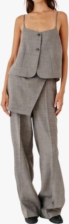 The Garment Pine Skirt Pants In Grey Melange