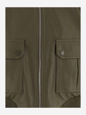 Frankie Shop Nylon Cropped Jacket - Green