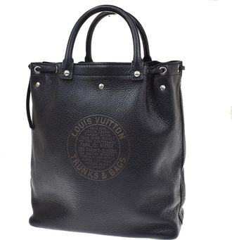 Louis Vuitton Trunks And Bags Shoe Tobago Leather Black Leather Handbag (Pre-Owned)