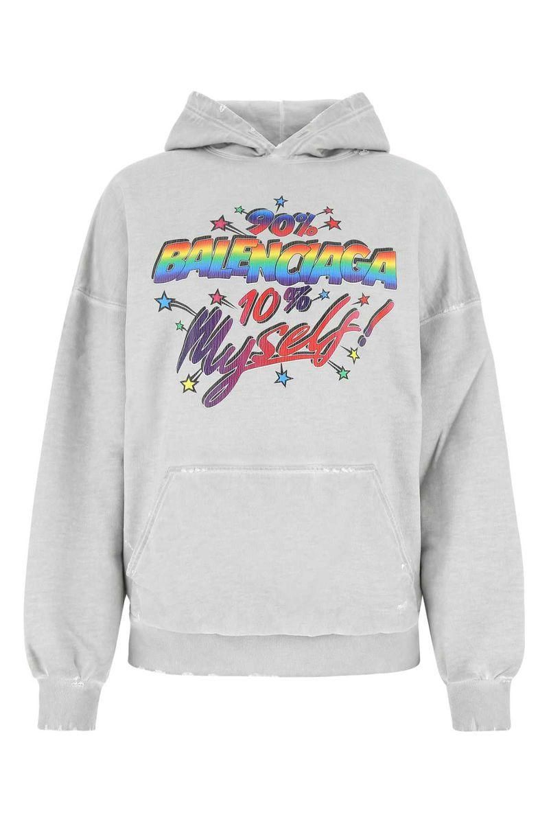スウェット・トレーナー Melange Balenciaga Sweatshirt Cotton Grey