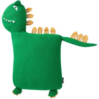 Beliani Beliani - Set di 2 cuscini per bambini a forma di dinosauro Cuscino animale in cotone morbido verde Dinos
