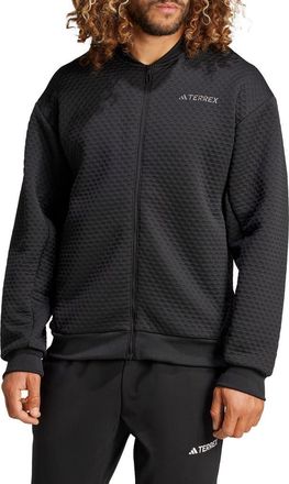 adidas Xploric Sweater Jacket in Black at Nordstrom Rack, Size Medium