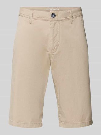 Tom Tailor Slim Fit Chinoshorts aus Baumwoll-Mix in Beige, Gr&ouml;&szlig;e 30