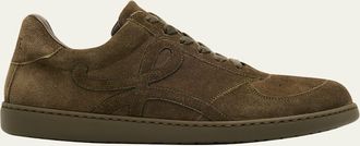 Loewe Mens Jambo Suede Low-Top Sneakers
