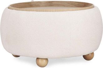 Decorspace Pouf Irisha sgabello contenitore struttura in MDF rivestimento in poliestere per interno