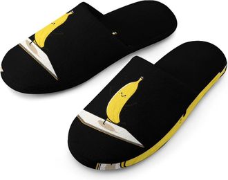 Generic Banana Dancing Yoga Mens House Slippers Slip Indoor Slipper On Shoes Warm Outdoor