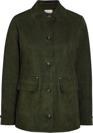 Vince Suede Jacket - Green - S (UK8-10 / S)