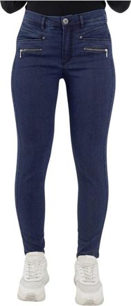 2-Biz Denim Broek met Ritszakken - Dames - Skinny Jeans - Blauw - XS - Denim - Jeans