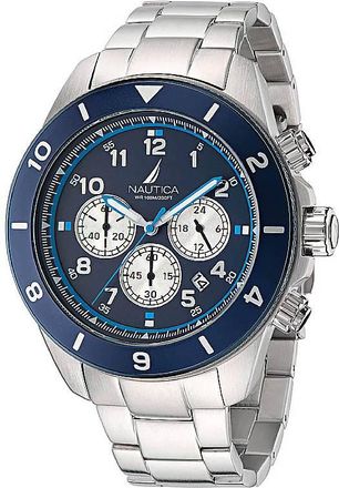 Nautica One Chronograph Quartz Blue Dial Mens Watch NAPNOS405