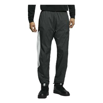 Nike Sportswear Classic Woven Track Athletic Pants Grey White AR1873-060