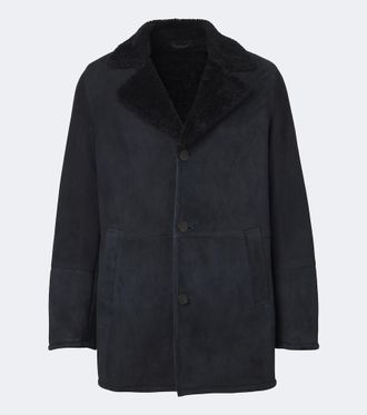 Arma Cappotto Bohdan in suede con shearling