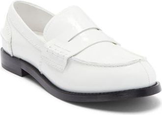 Jeffrey Campbell Books Penny Loafer in White Crinkle Patent at Nordstrom, Size 6.5