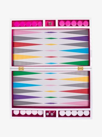 Jonathan Adler Multicoloured Checkerboard Backgammon Set - Unisex - PVC