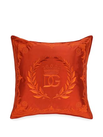 Dolce & Gabbana Cuscino con ricamo (40cm x 40cm) - Arancione