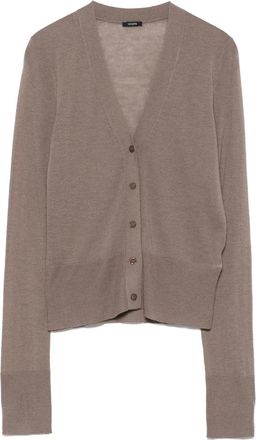 Joseph Groene Cashmere Vest - Dames - Cashmere truien - Bruin - XL - Kasjmier - Truien & Vesten