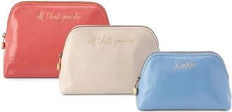 Hobo Set of 3 Leather Pouches in Pink Mirage at Nordstrom