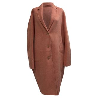 Acne Studios Avalon Single-Breasted Coat in Coral Wool