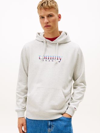 Tommy Jeans Hoodie TOMMY JEANS TJM REG ENTRY DNA PLAY, Herren, Gr. XXL, ice grau heather, Sweatware, Obermaterial: 100% Baumwolle, regular fit normal, Rippb&uuml;ndche