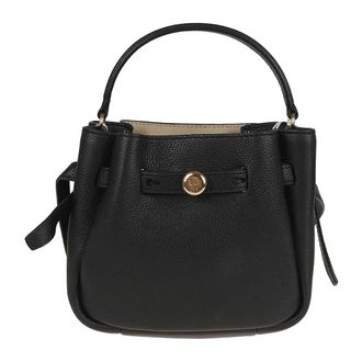 Tory Burch Tassen, Dames, Zwart, ONE Size, Leer, Mini Romy Bucket Bag