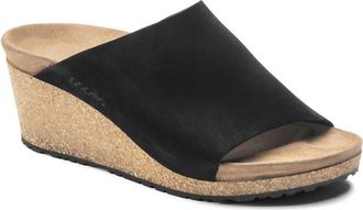 Birkenstock Womens Namica Wedge Sandal In Black Suede