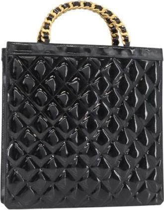 Chanel Pre-owned Handbags, female, Black, Size: ONE SIZE Pre-owned Vintage Leather Handbag