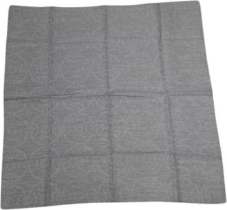 Dior Pre-owned Scarves, female, Gray, Size: ONE SIZE Pre-owned Silk Scarf