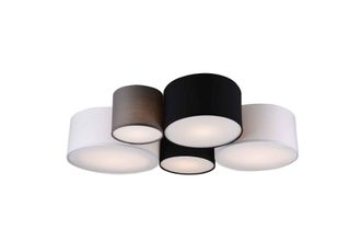 Trio Plafoniera Soffitto Interno Moderna Multi Cilindri Colorati 90x70 Cm Gd