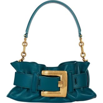 Balmain Mini Anthem bag in smooth leather in Blue at Nordstrom