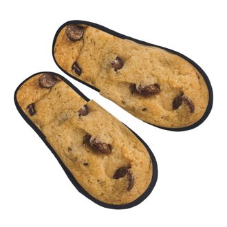 Generic Chocolate Cookie Men Women House Slippers Cosy House Shoes Fluffy Sliders For Winter Bedroom Indoor L