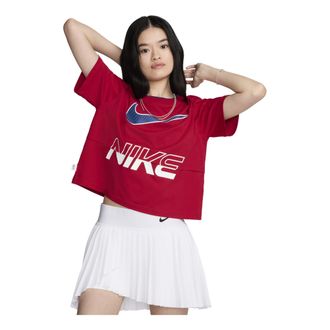 Nike (WMNS) Nike Sportswear Logo T-shirt Asia Sizing Gym Red HF6291-687