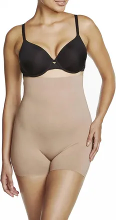 Naomi & Nicole Real Smooth High-Waist Shaping Boyshort In Stucco