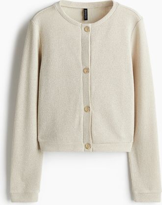 H&M Cardigan aus Strukturjersey - Hellbeige
