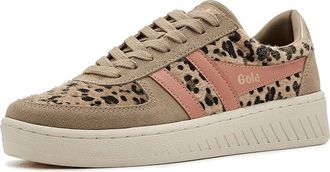 Gola Grandslam Savanna Womens Shoes Leopard/Light Caramel/Terracotta : 8.5 B - Medium, Leather/Synthetic
