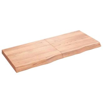 Berkfield Home Table Top Light Brown 120x50x(2-6) cm Treated Solid Wood Oak