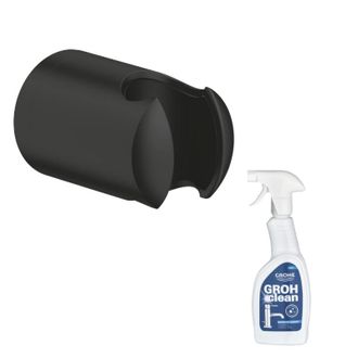 GROHE Soporte De Pared Para Teleducha Vitalio Negro Mate + Limpiador Grohclean