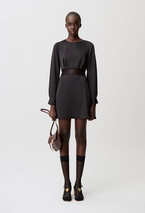 Claudie Pierlot Robe courte fluide satin&eacute;e