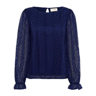 Cream Valerie Blouse - Dames - Blouses - Blauw - 2XL - Overhemden