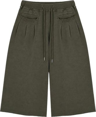 R13 Bermudas Triple Pleat Sweatshort - Shorts - Mujer - Verde - XS