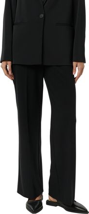 Comma Bundfaltenhose COMMA, Damen, Gr. 38, N-Gr, schwarz, Web, Obermaterial: 50% Viskose, 42% Polyamid, 8% Elasthan, unifarben, normal lang, Hosen Bundfalte