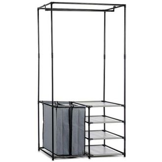 Bigbuy Kipit Armario Abierto Cesto 87x43,5x163,5 Cm, Armario Abierto Cesto 87 X 43,5 X 163,5 Cmf&aacute;cil Montajefabricado En Metal Y Conectores De Pl&aacute;sticoruedas