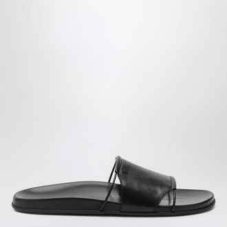 The Row Sandali Vivienne Slide neri in nappa